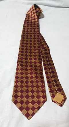 YVES SAINT LAURENT『ネクタイ/ダイヤ/赤・金』【中古ネクタイ】