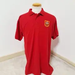 LACOSTE ビックロゴ ポロシャツ 3 レッド ワニロゴ フレンチ 古着 M 