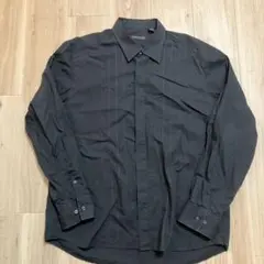 KENNETH COLE シャツ ストライプ コットン　ブラック　黒　XL