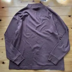 お値下げ！オーガニックコットン ブラウン Mサイズ 長袖ハイネックカットソー