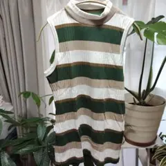 Wacoal chic d'belle ボーダー タンクトップ M