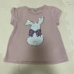 any FAM エニファム　半袖　Tシャツ サイズ100 うさぎ　スパンコール
