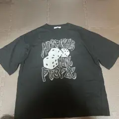 WEGO ブラック Tシャツ Mサイズ サイコロプリント