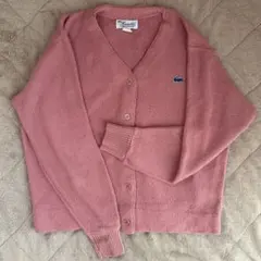 60～70s LACOSTE ラコステ カーディガン ピンク 青ワニ ビンテージのサムネイル