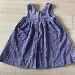 紫色 コーデュロイ ジャンバースカート