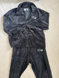 adidas ベロア　ジャージ　セットアップ　ハート