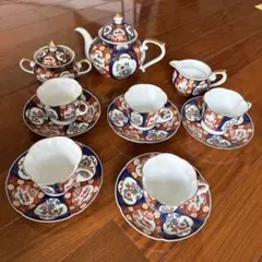 幸楽窯 有田焼ティーカップ＆ソーサー5客セット 金彩花柄 20260529-05 