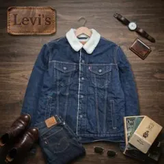 美品✨Levi's リーバイス ボアデニムジャケット インディゴブルー M