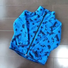 H&М　フリース　ジャケット　スケボー　ブルー　90