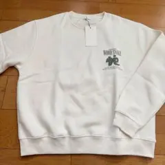 新品 ZARA スウェット ホワイト WOOD SNAKE