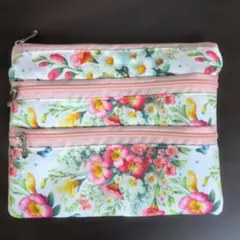 3段ファスナーポーチ（内ポケット有）