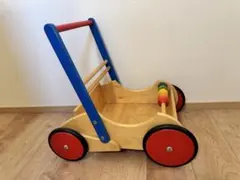 ボーネルンド　BAJO 木製手押し車 カラフルビーズ付きのサムネイル