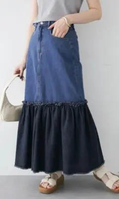 【Green Parks 】Double Flags キリカエデニムスカート