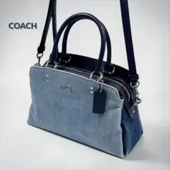 コーチ COACH デニム 2Way バイカラー ショルダーバッグ クロスボディ