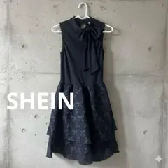 SHEIN 黒フレアワンピース　M
