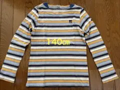 ミキハウス ダブルビー ロンT 長袖 140㎝　ボーダー ボートネック