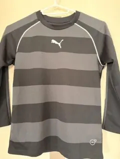 PUMA 長袖カットソー グレー ストライプ