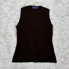 美品✨ ラルフローレン ニットベスト Vネック ノースリーブ ウール ブラウン