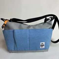 CHUMS スウェットナイロン コレクトショルダーバッグ　チャムス　ブルー