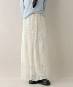 総レース ロングスカート ホワイトのサムネイル