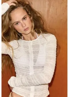 ZARA ハニカムニットカーディガン L