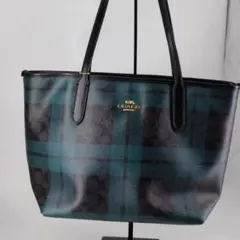 COACH トートバッグ チェック柄