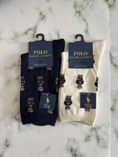 ポロラルフローレン レディース ソックス 2足 ポロベア