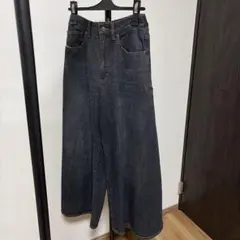 最終値下げ⭐️LUCAルカ　ワイドデニムパンツ ブラックのサムネイル