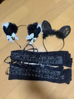 アニマルコスプレ 耳飾りと手袋セット
