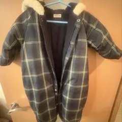 ミキハウス チェック柄アウター ネイビー系 60〜80cm