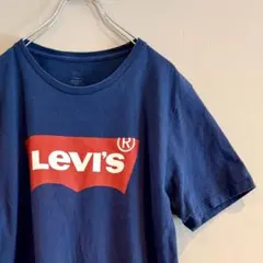真*村様 Levi’s ロゴプリント ビックロゴ Tシャツ ネイビー L USA