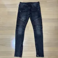 mnml バイカーデニム　ストレッチジーンズ　ブラック　30インチ　再値下げ