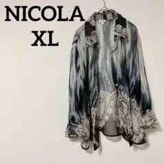 値下げ歓迎❣️NICOLA 【XL】長袖シャツ 抽象模様夏 服