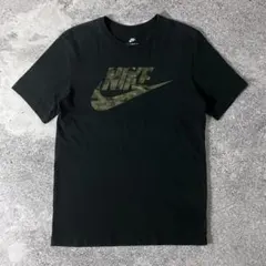 NIKE カモフラロゴ Tシャツ S 黒 迷彩柄 デカロゴ ビッグロゴのサムネイル