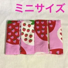 子供用ミニポケットティッシュケース いちご柄赤/ピンク地2個セット