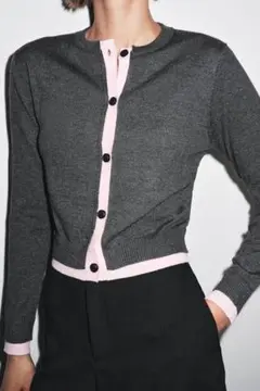 【新品タグ付き】ZARA コンビニットカーディガン М