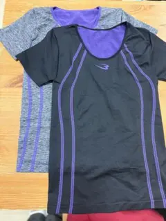 BODYMAKERボディメーカートレーニングTシャツ　 　グレー/黒2枚セットのサムネイル
