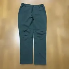 ダークグリーン ストレートカットパンツ