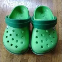Crocs グリーン キッズサンダル12cm