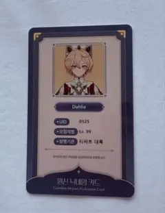 韓国限定 原神カフェ 購入特典 チケット風 クリアカード ドリー - メルカリ