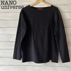 【NANO universe】ナノユニバース　メンズ　長袖カットソー　黒　M