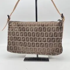 フェンディ　ズッキーニ　アクセサリーポーチ キャンバス ベージュ 極美品