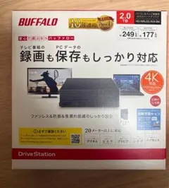 BUFFALO 外付けHDD 2TB HD-NRLD2.0U3-BA