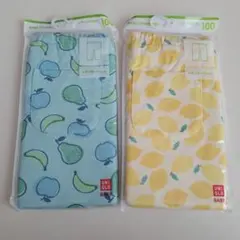 レモン柄 キッズスパッツ 100cm