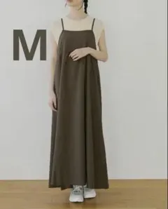 しまむら choco ダークブラウン ワンピース M ギンガムチェック