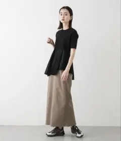 sense of place ブラウン タイトスカート ロングスカートのサムネイル