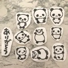 消しゴムはんこ　パンダ