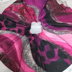 サーキュラースカート ピンク アニマルプリント57cm