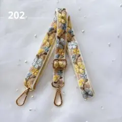 花柄刺繍 スマホショルダーストラップ202