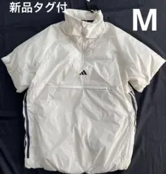 新品タグ付 アディダスゴルフ撥水 アノラック ハイネック 半袖ダウンジャケット